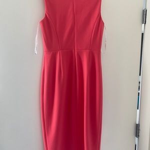 Pink fitted knee length Calvin Klein dress